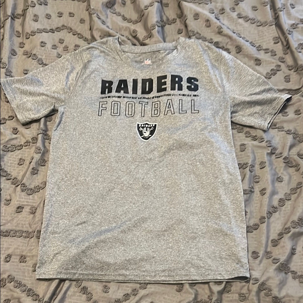 Kids Gray Raiders Football T-Shirt